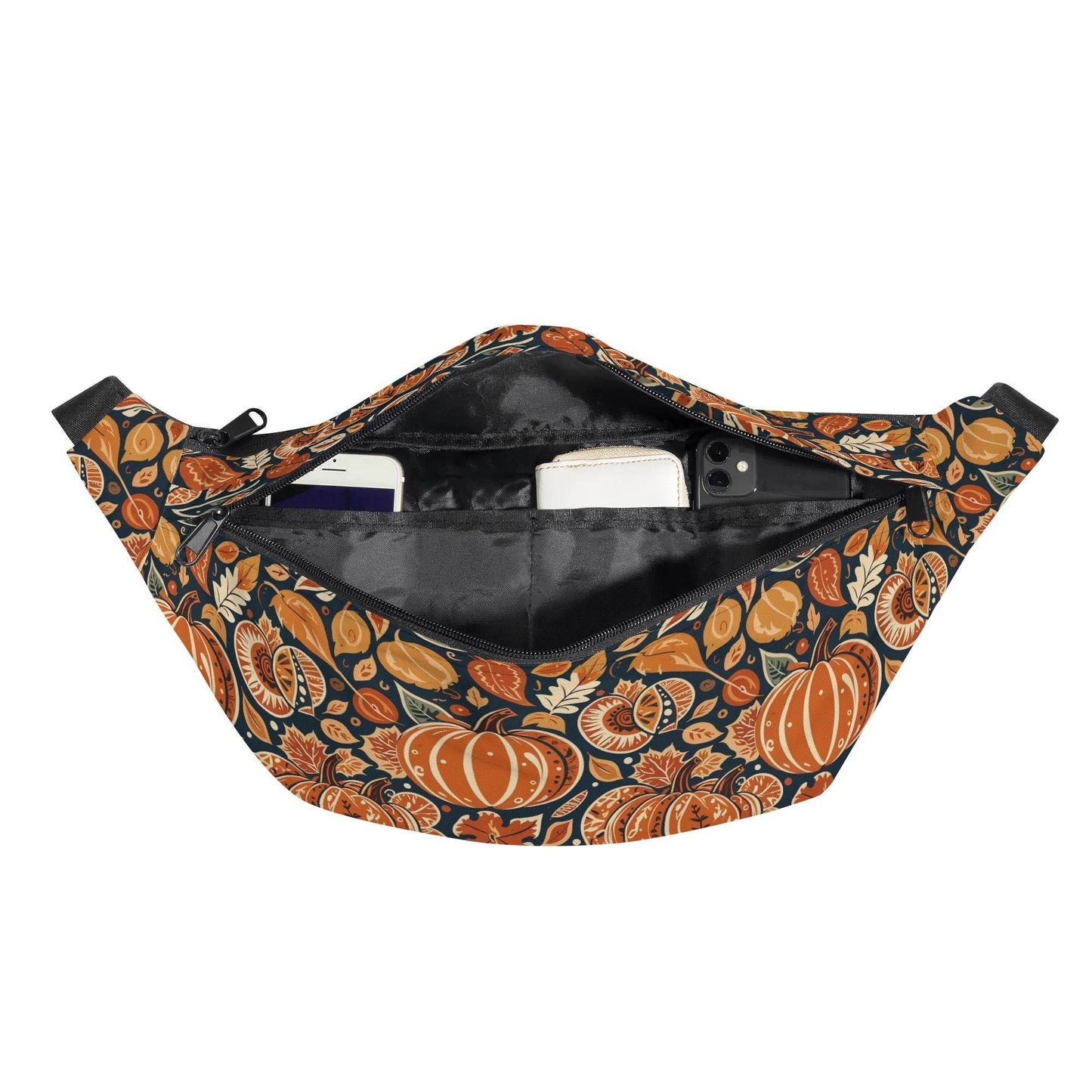 Large Dark Blue Pumpkin Fanny Pack - DeRose Seasonal