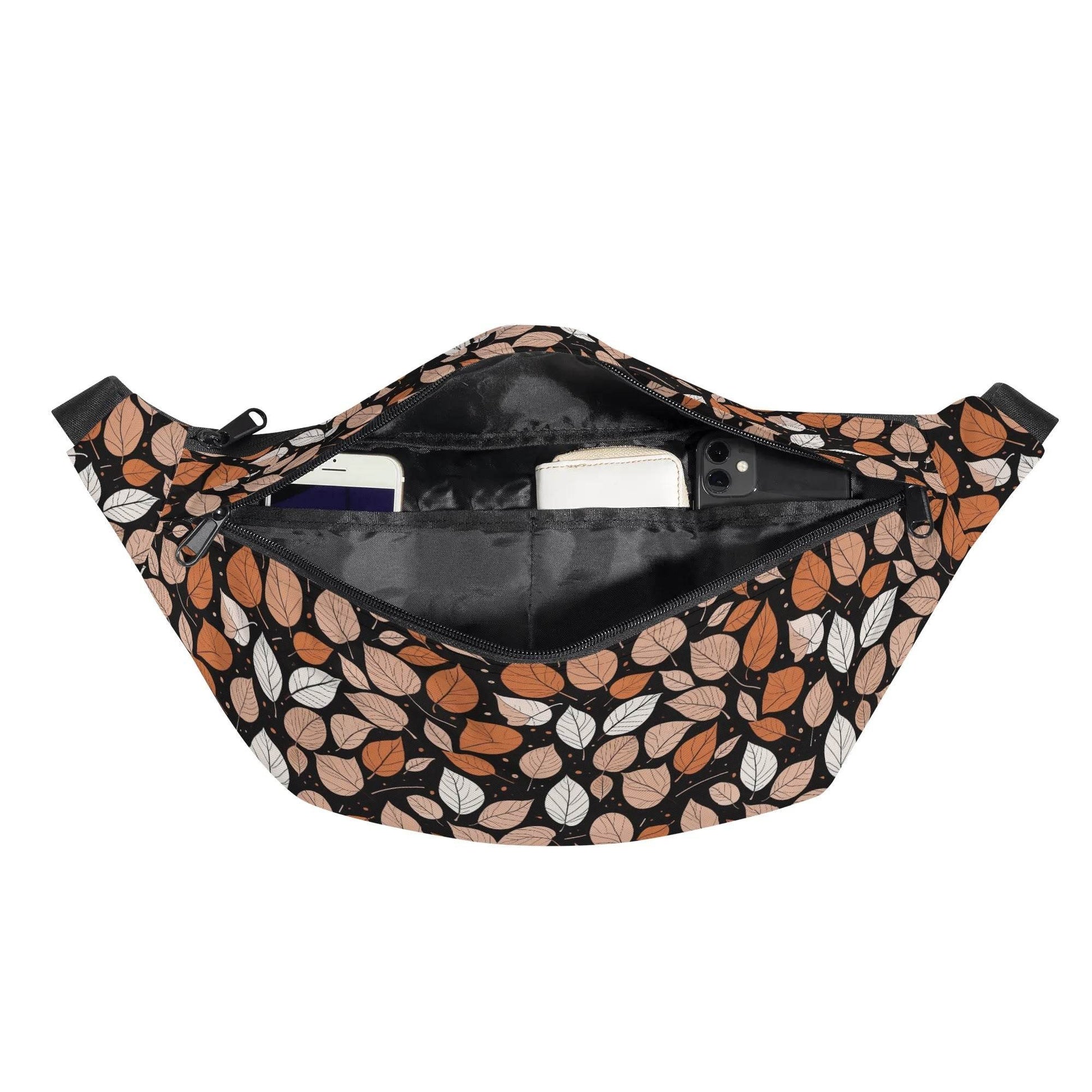 Large Dark Leaves Fanny Pack - DeRose Seasonal