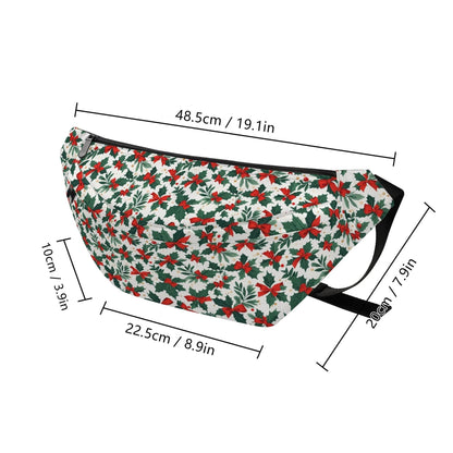 Large Holly Bows Fanny Pack - DeRose Seasonal