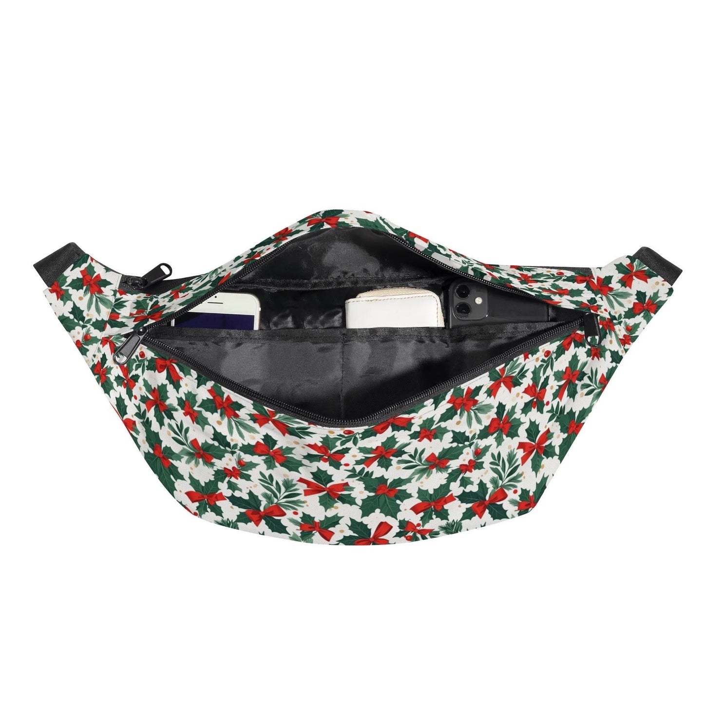 Large Holly Bows Fanny Pack - DeRose Seasonal