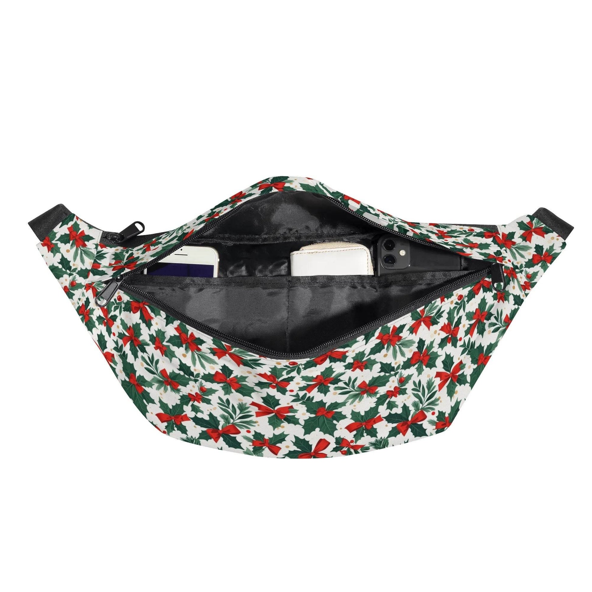 Large Holly Bows Fanny Pack - DeRose Seasonal