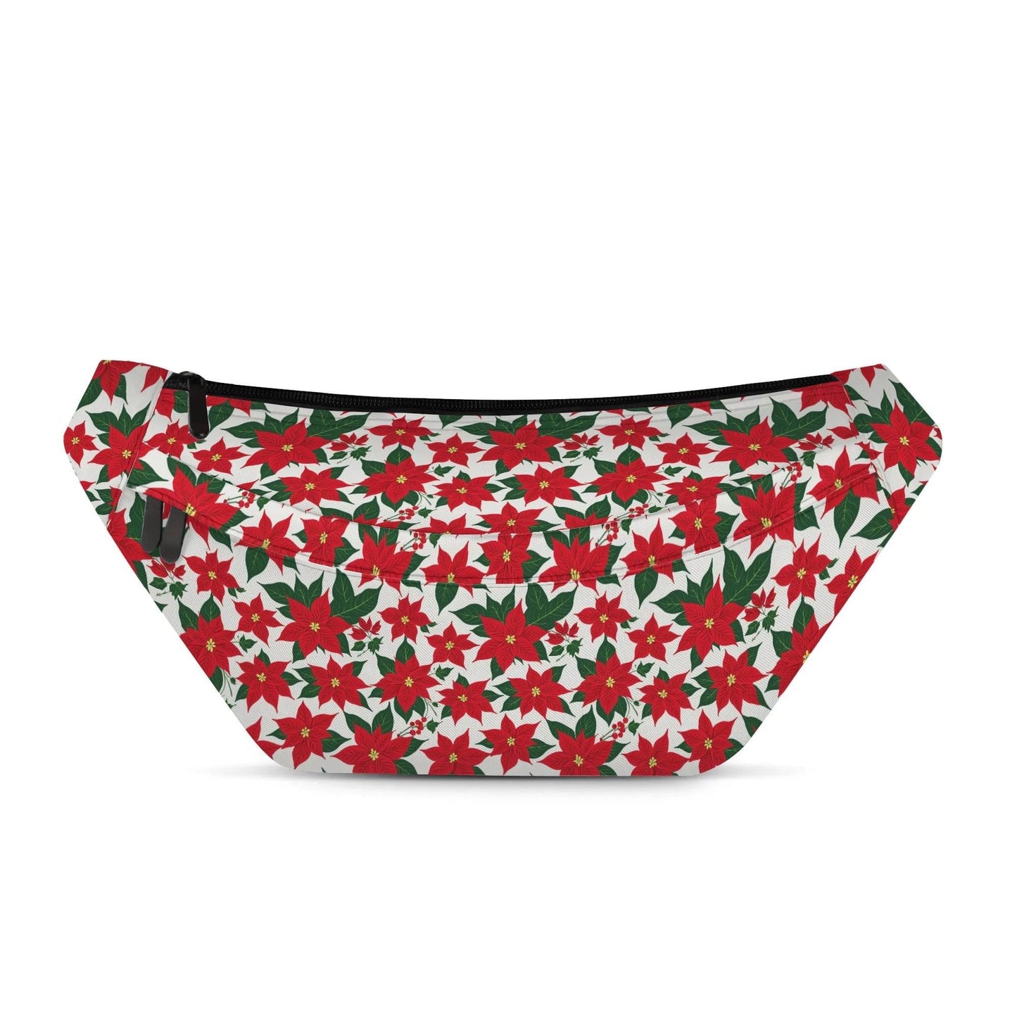 Large Poinsettia Floral Fanny Pack - DeRose Seasonal
