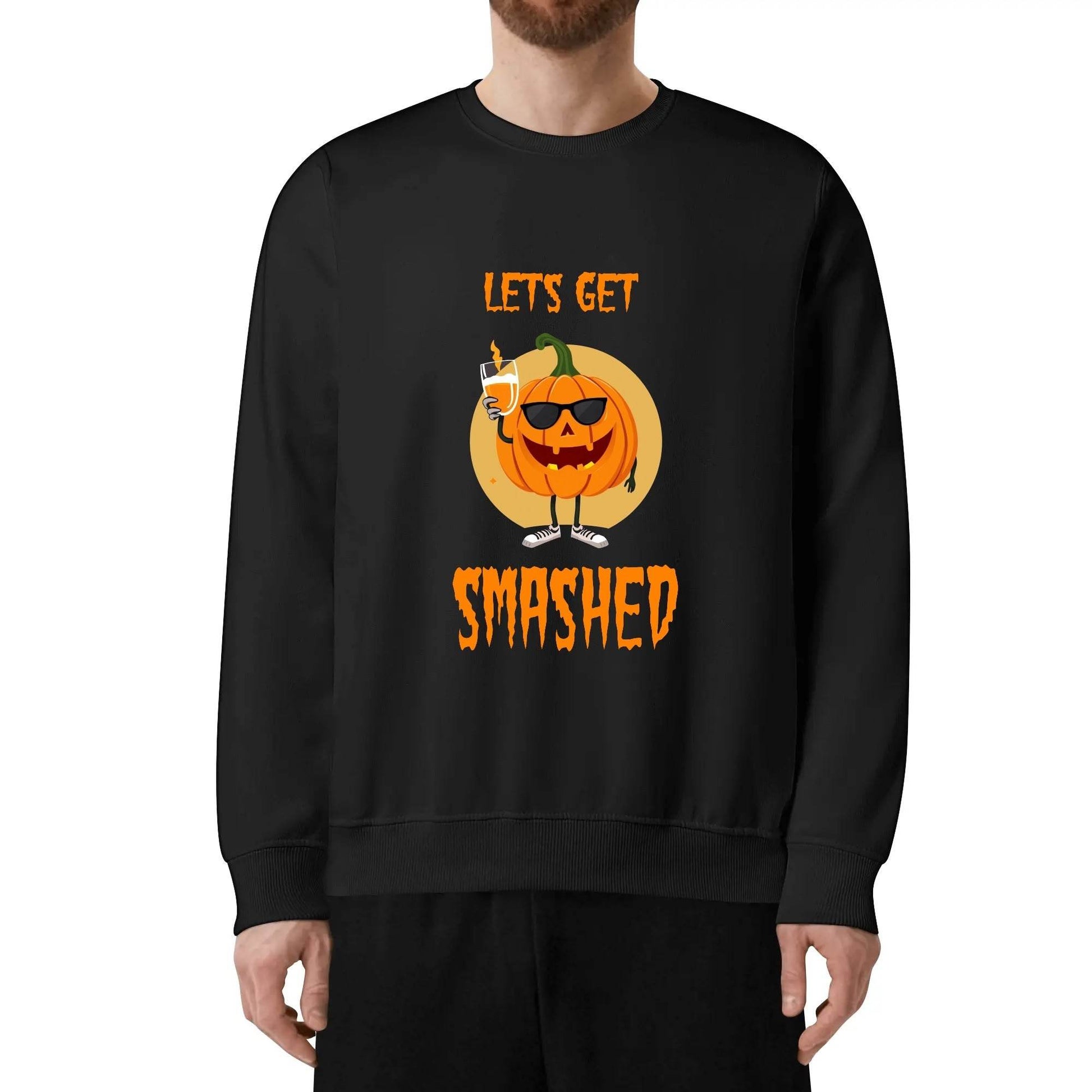 Lets Get Smashed Pumpkin Unisex Cotton Sweatshirt - DeRose Seasonal
