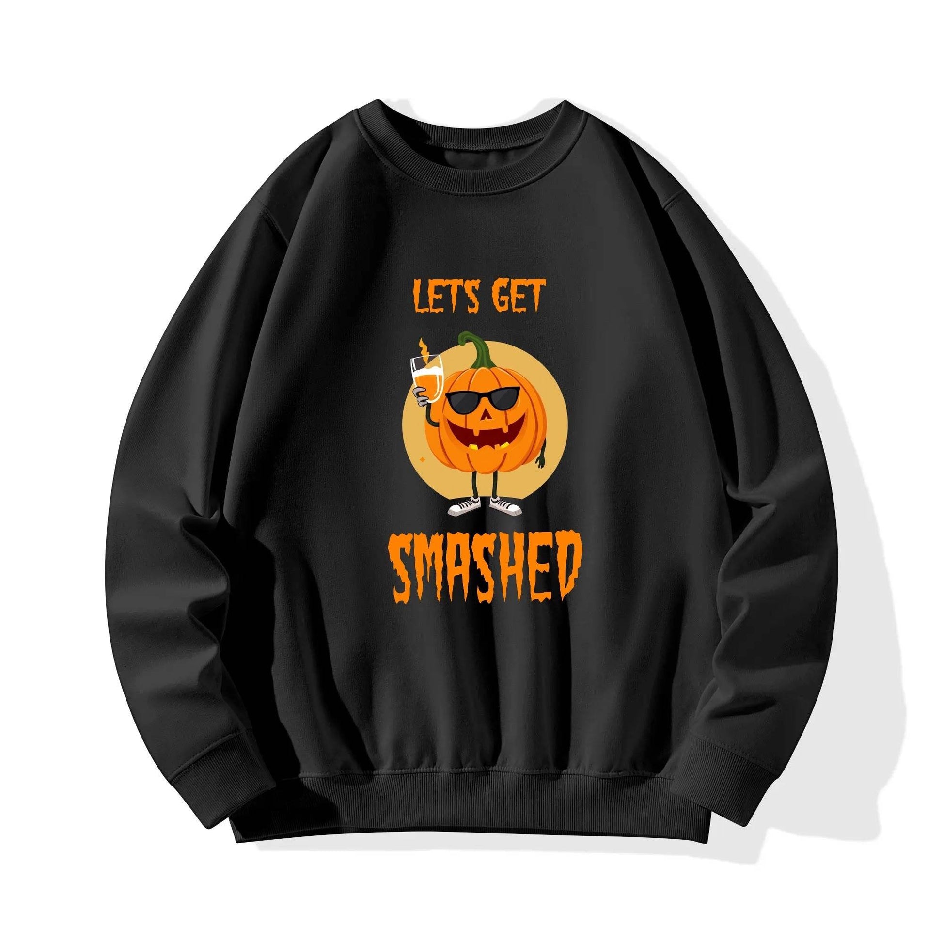 Lets Get Smashed Pumpkin Unisex Cotton Sweatshirt - DeRose Seasonal