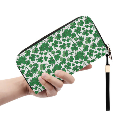 Little Clover Leather Zipper Women's Wristlet Wallet - DeRose Seasonal