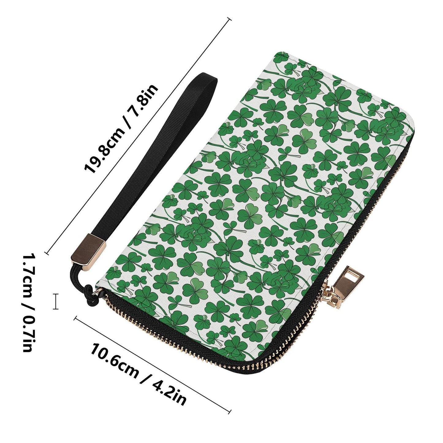Little Clover Leather Zipper Women's Wristlet Wallet - DeRose Seasonal
