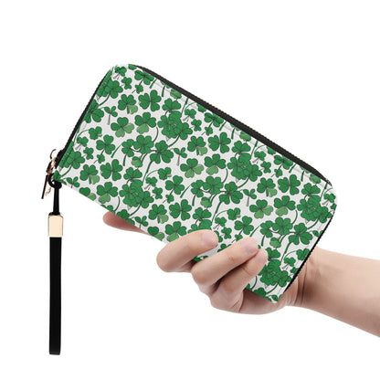 Little Clover Leather Zipper Women's Wristlet Wallet - DeRose Seasonal