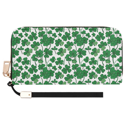 Little Clover Leather Zipper Women's Wristlet Wallet - DeRose Seasonal