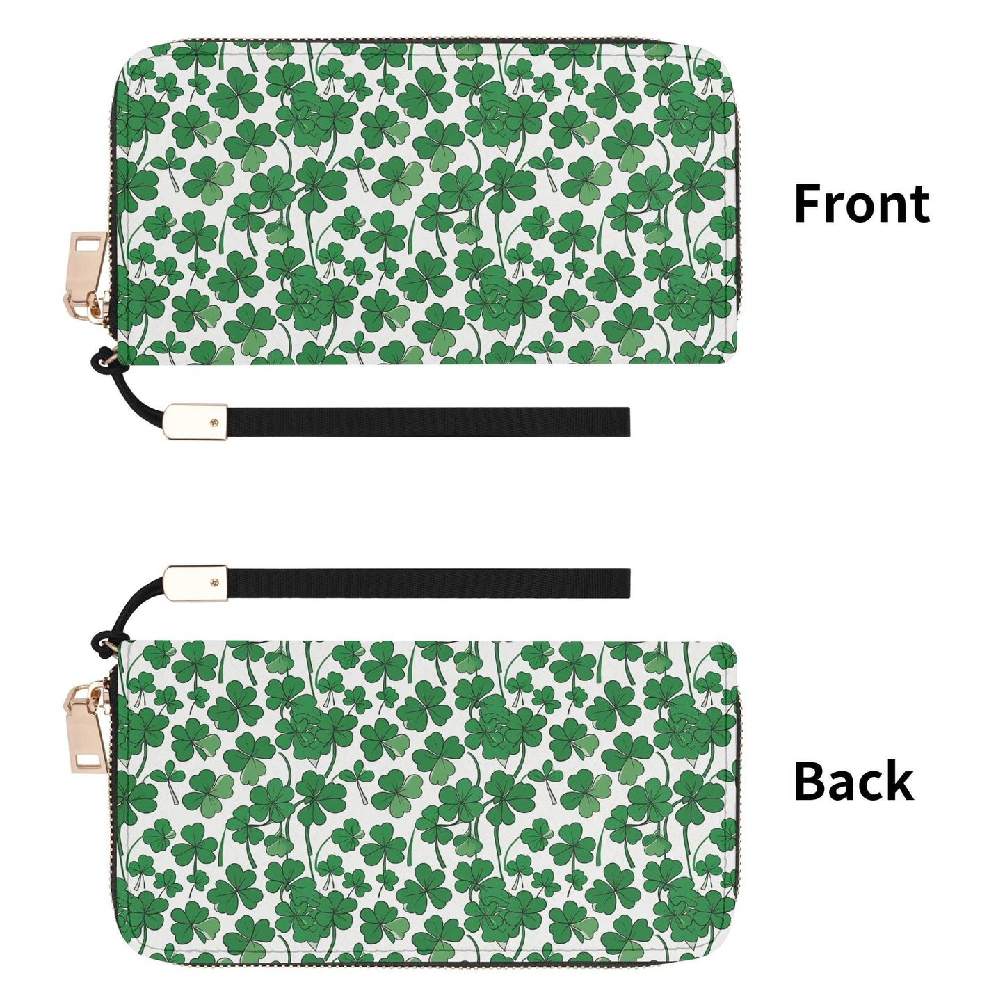 Little Clover Leather Zipper Women's Wristlet Wallet - DeRose Seasonal
