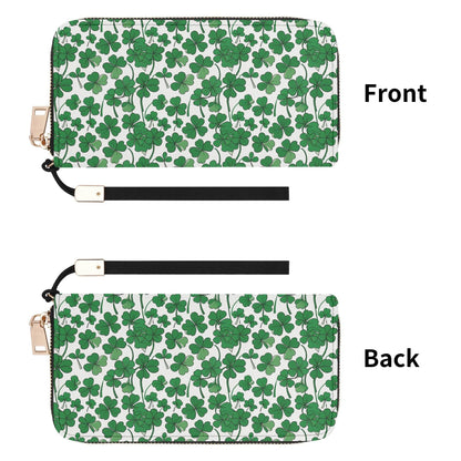Little Clover Leather Zipper Women's Wristlet Wallet - DeRose Seasonal
