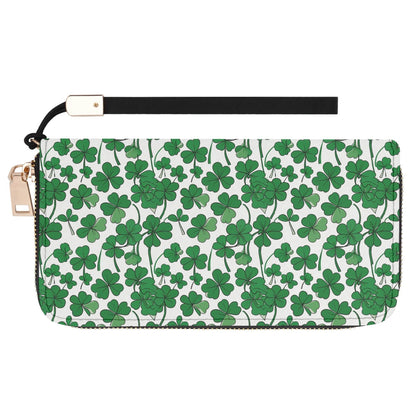 Little Clover Leather Zipper Women's Wristlet Wallet - DeRose Seasonal
