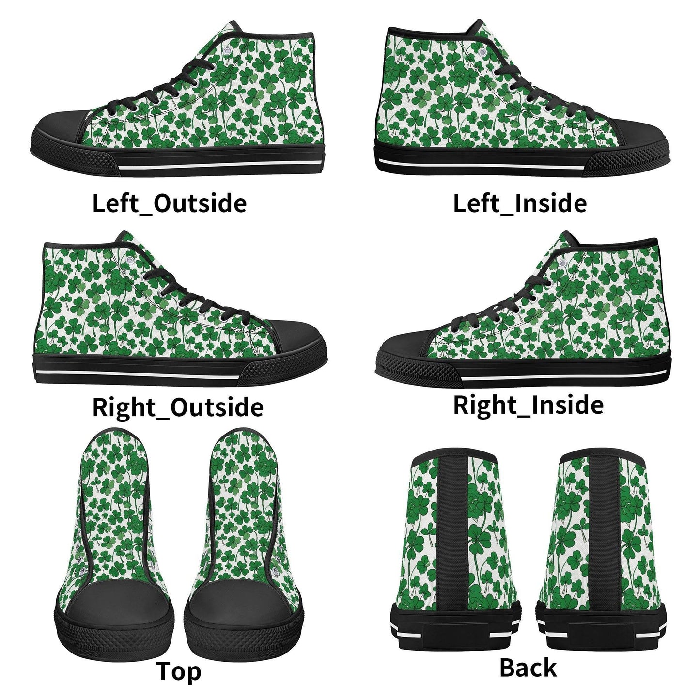 Little Clover Men's High Top Canvas Shoes - DeRose Seasonal