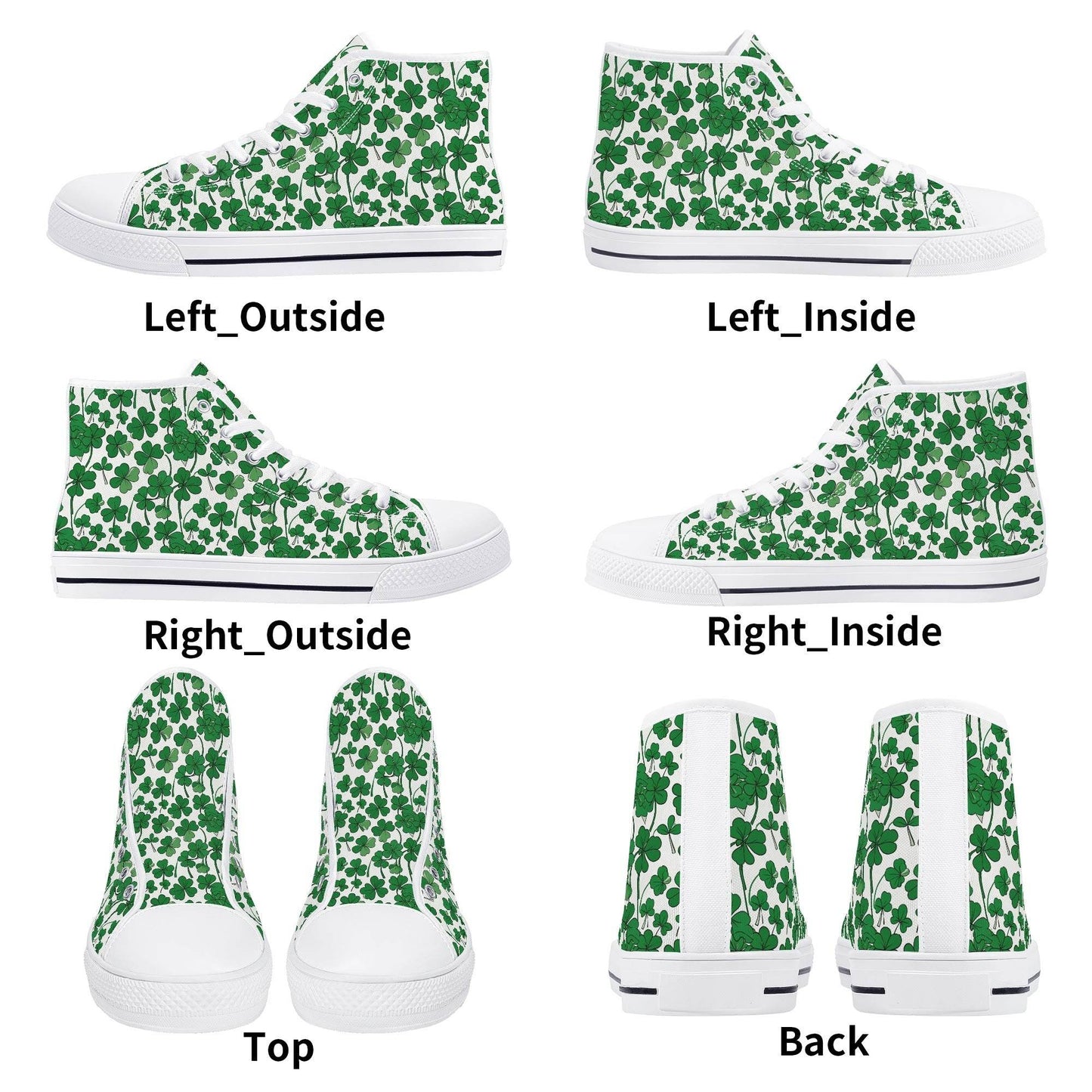 Little Clover Men's High Top Canvas Shoes - DeRose Seasonal