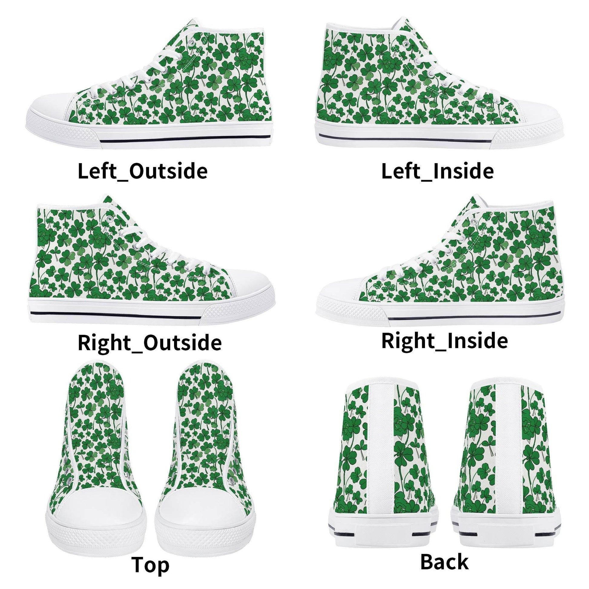 Little Clover Men's High Top Canvas Shoes - DeRose Seasonal