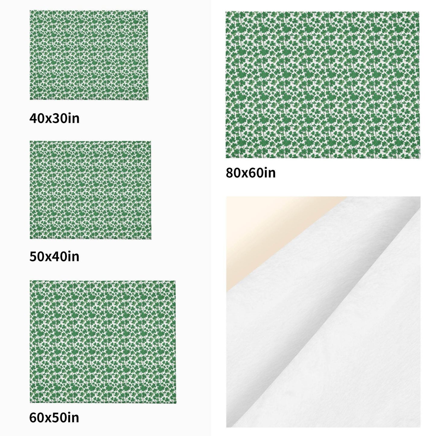 Little Clovers Flannel Breathable Blanket 4 Sizes - DeRose Seasonal