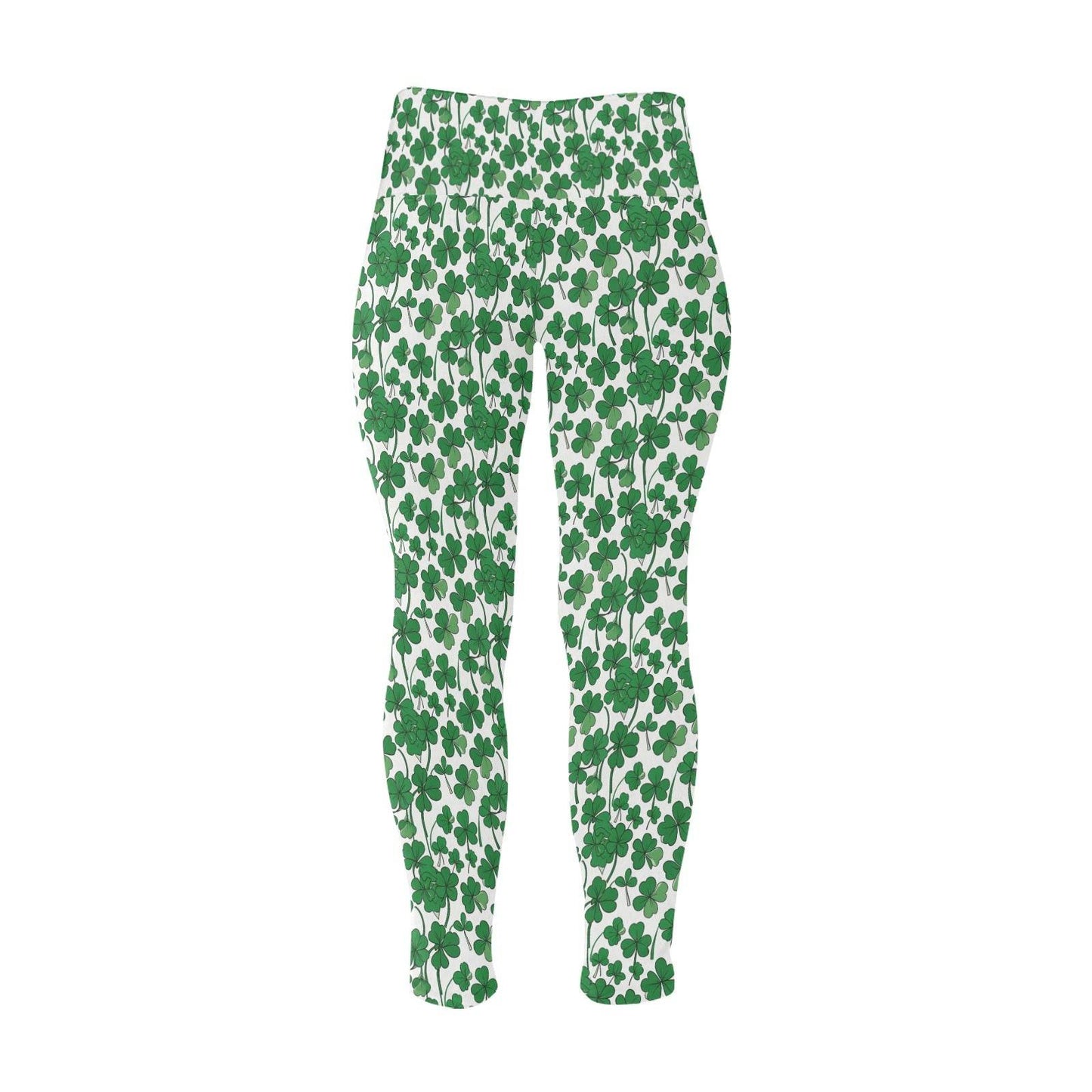 Little Clovers Women's Plus Size High Waited Leggings Women's High Waist Leggings(Plus Size)(ModelL45) - DeRose Seasonal