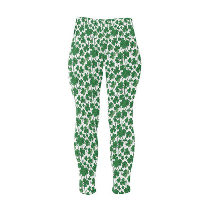 Little Clovers Women's Plus Size High Waited Leggings Women's High Waist Leggings(Plus Size)(ModelL45) - DeRose Seasonal