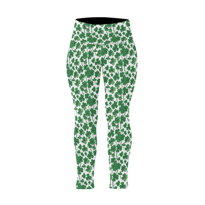 Little Clovers Women's Plus Size High Waited Leggings Women's High Waist Leggings(Plus Size)(ModelL45) - DeRose Seasonal