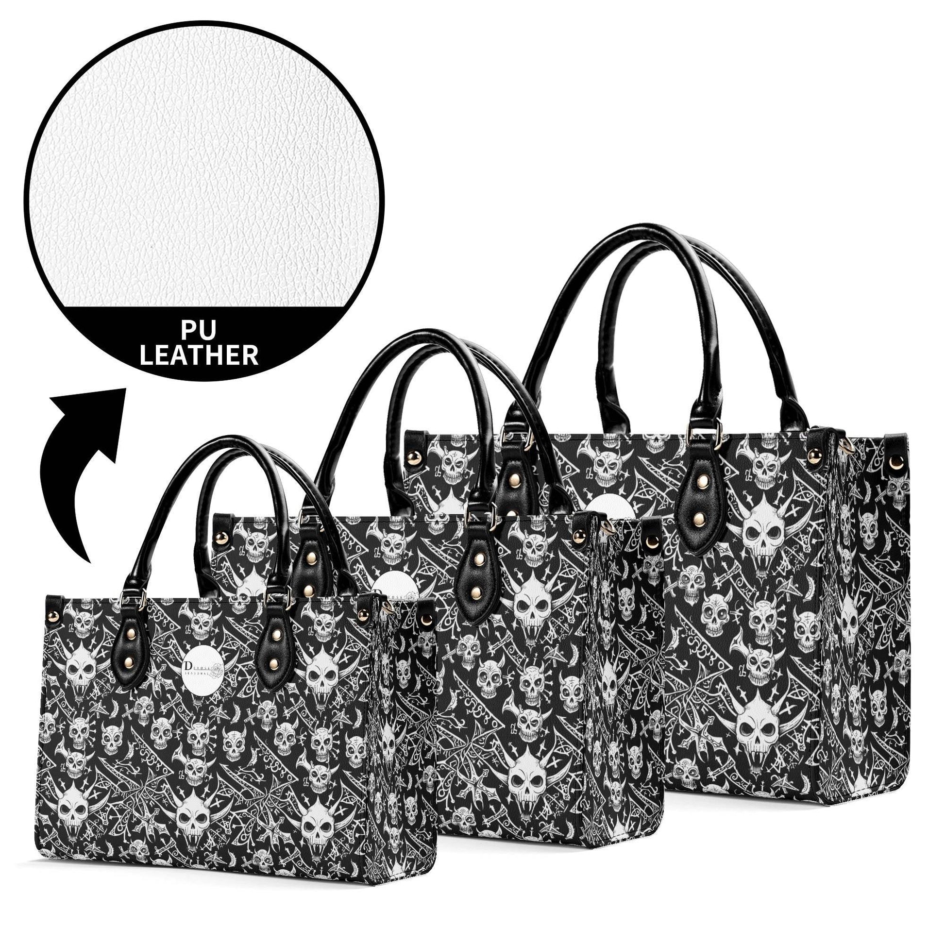 Little Devils Luxury Women's Leather Handbag (3 sizes) - DeRose Seasonal