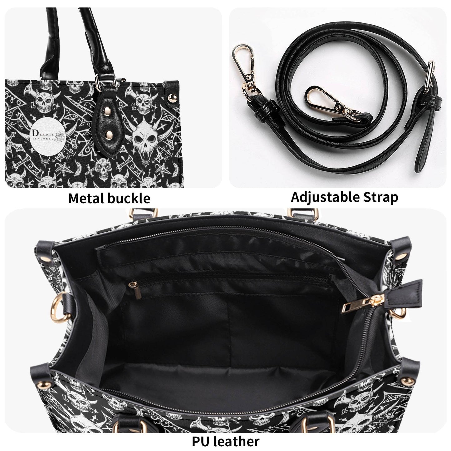 Little Devils Luxury Women's Leather Handbag (3 sizes) - DeRose Seasonal