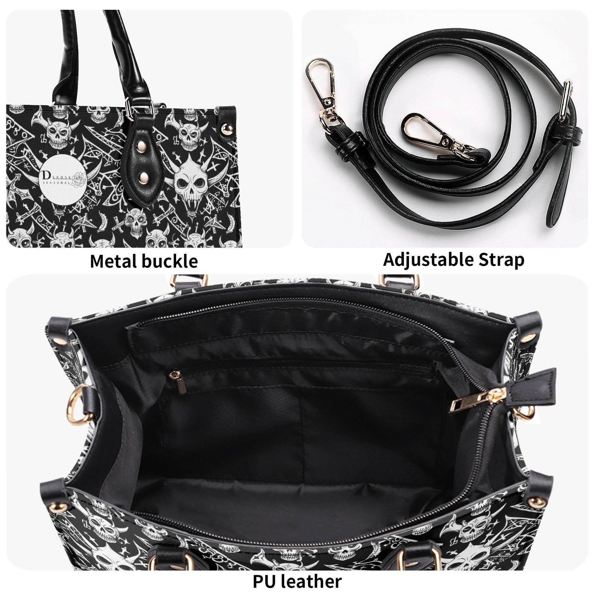 Little Devils Luxury Women's Leather Handbag (3 sizes) - DeRose Seasonal