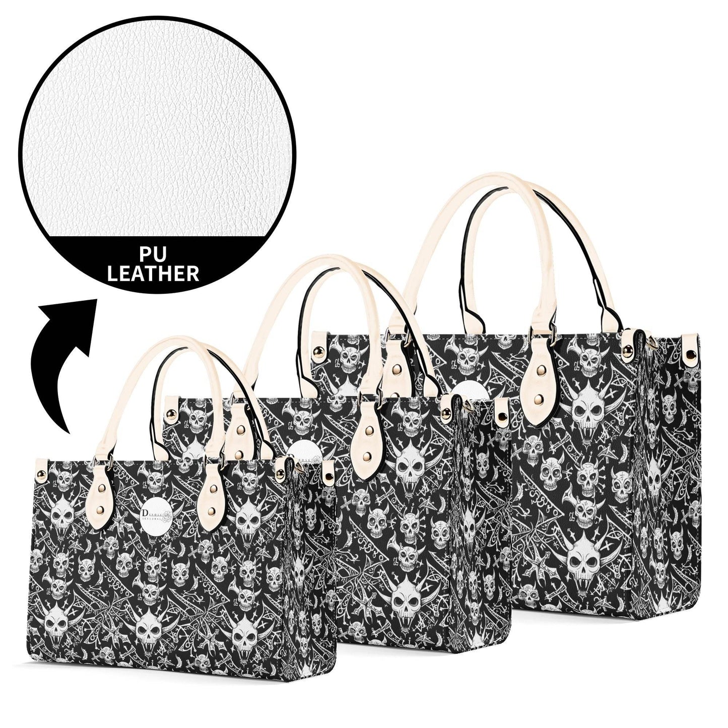 Little Devils Luxury Women's Leather Handbag (3 sizes) - DeRose Seasonal