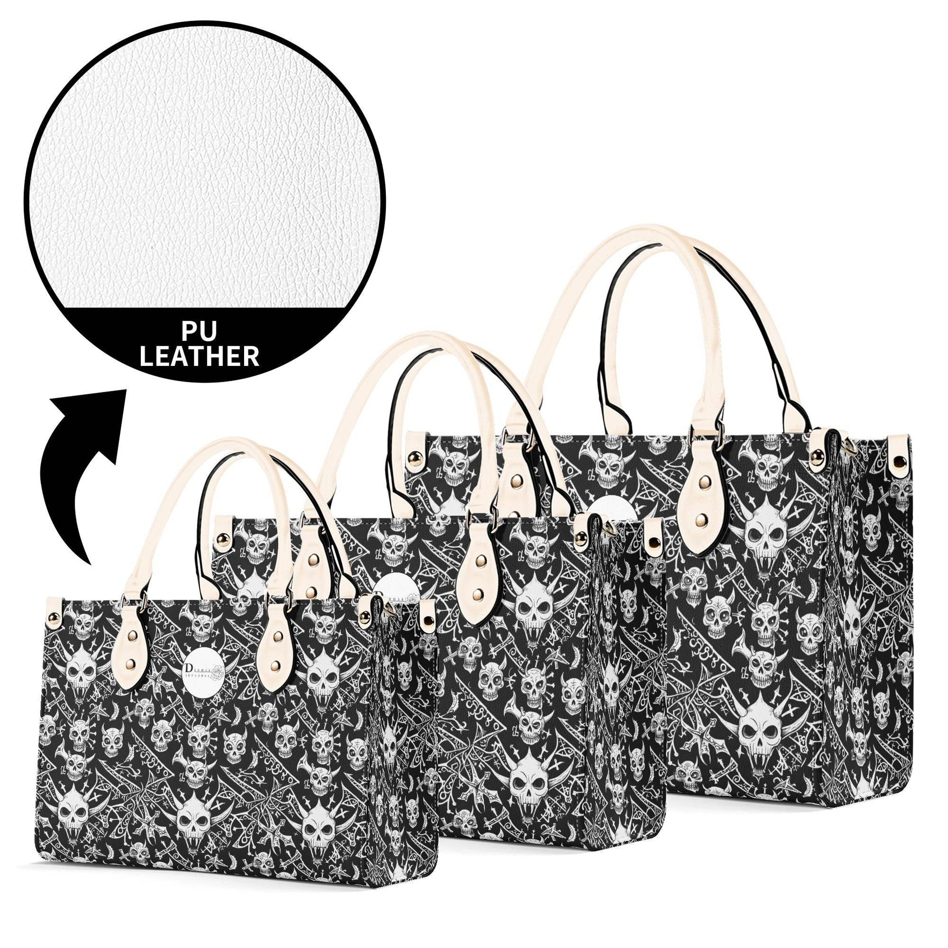 Little Devils Luxury Women's Leather Handbag (3 sizes) - DeRose Seasonal