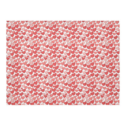 Little Hearts Polyester Tablecloth Polyester Tablecloth 70"x 52" DeRose Seasonal