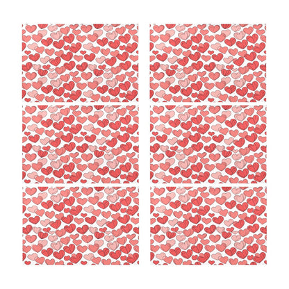 Little Hearts Table Placemat (set of 6) Placemats 12" x 18" (Set of 6) DeRose Seasonal
