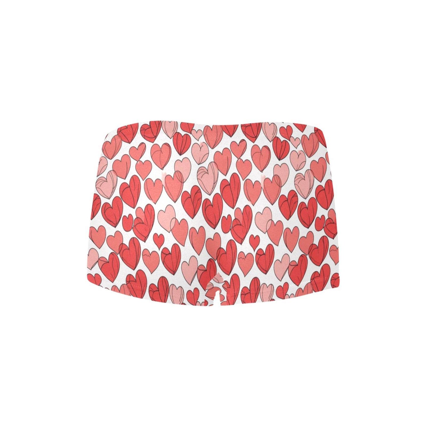 Little Hearts Women's Underwear Briefs Women's Boyshort Panties (Model L31) - DeRose Seasonal