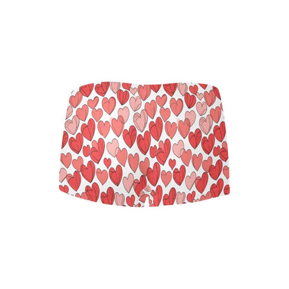 Little Hearts Women's Underwear Briefs Women's Boyshort Panties (Model L31) - DeRose Seasonal