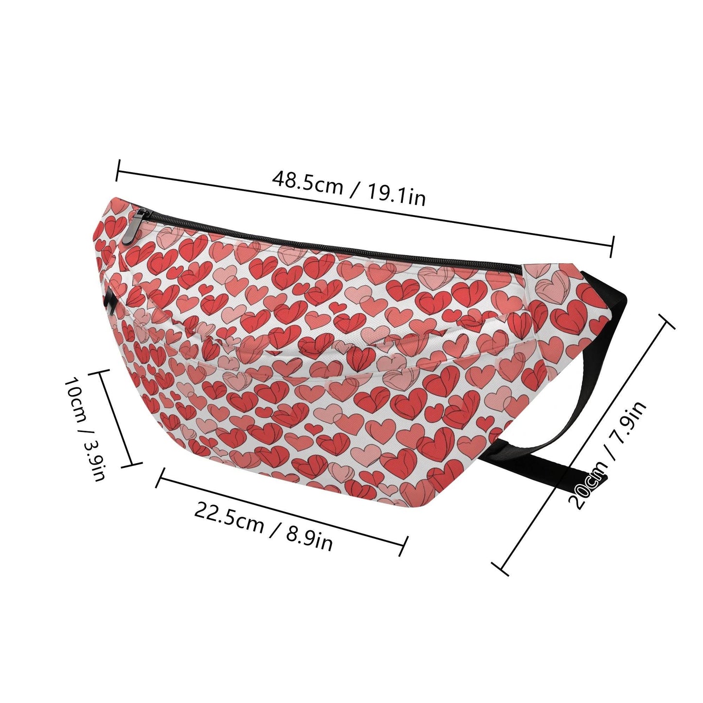 Little Red Hearts Fanny Pack - DeRose Seasonal