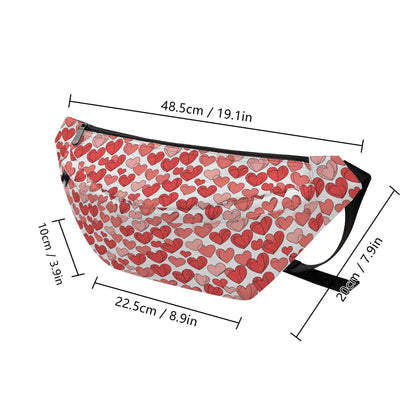 Little Red Hearts Fanny Pack - DeRose Seasonal