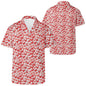 Little Red Hearts Men's Casual Hawaiian Shirt - DeRose Seasonal