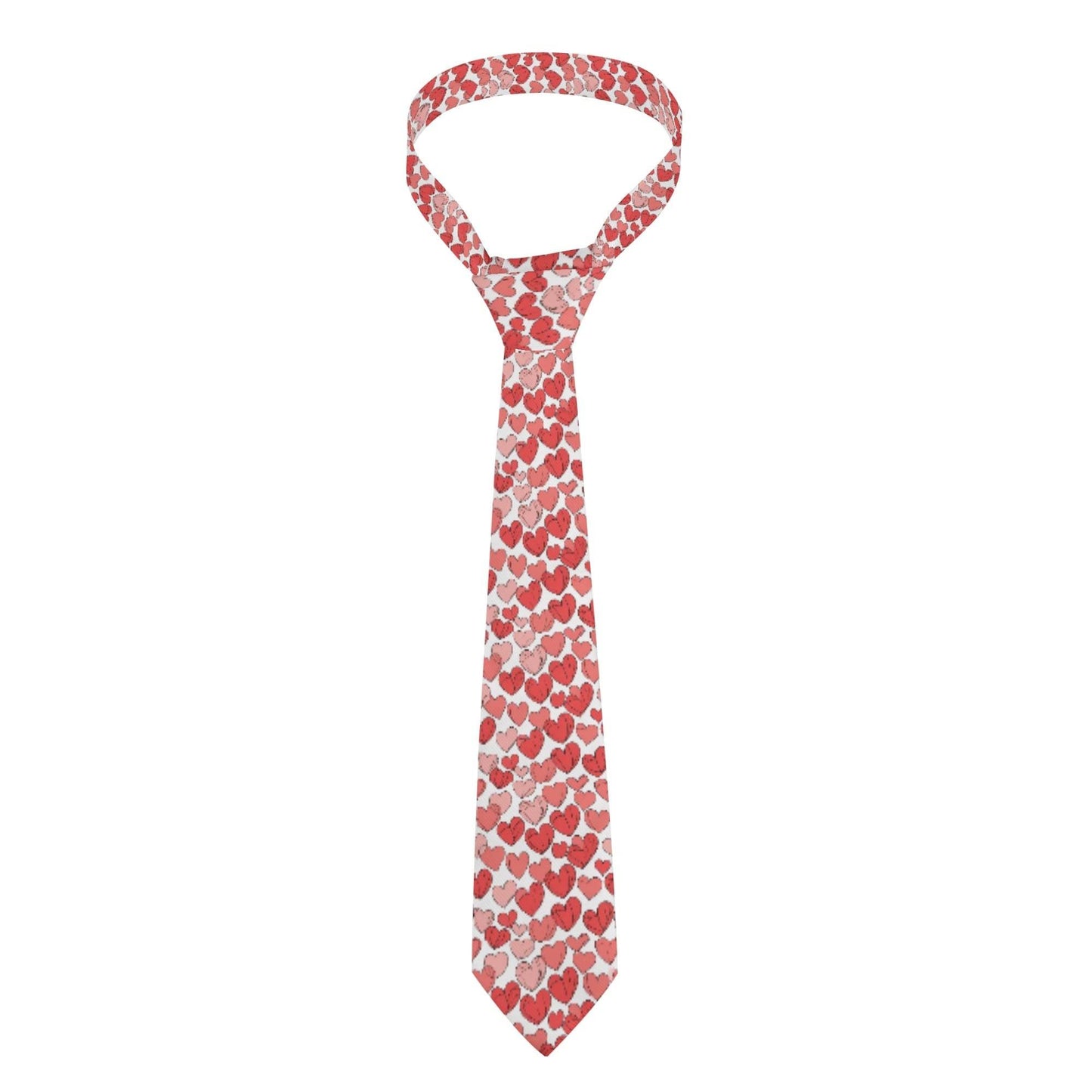 Little Red Hearts Men's Necktie - DeRose Seasonal