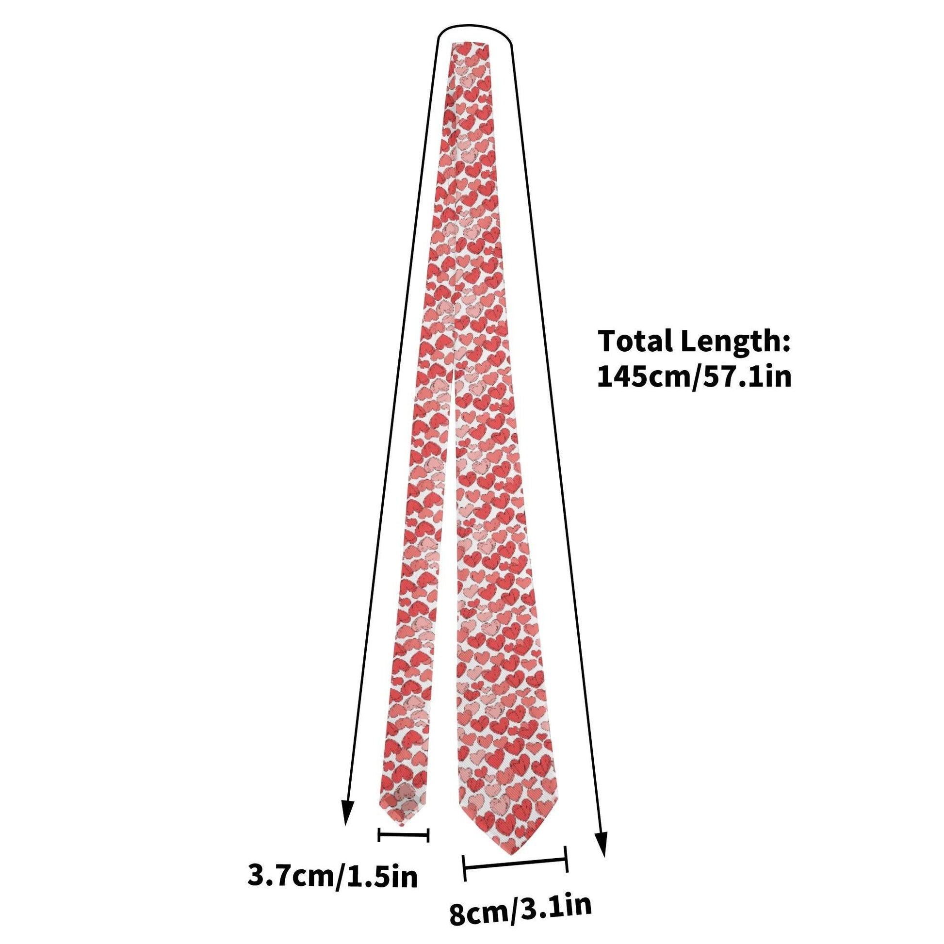 Little Red Hearts Men's Necktie - DeRose Seasonal