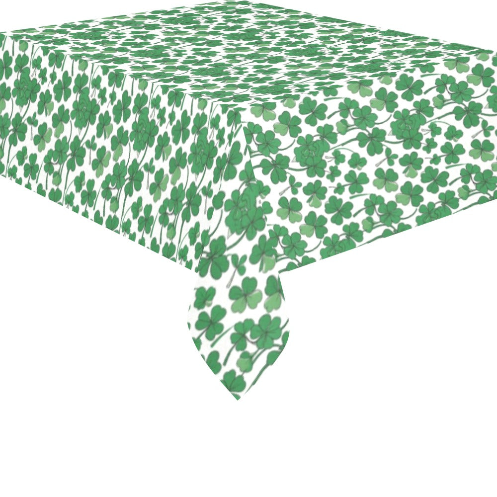 Little clovers Polyester Tablecloth Polyester Tablecloth 70"x 52" DeRose Seasonal
