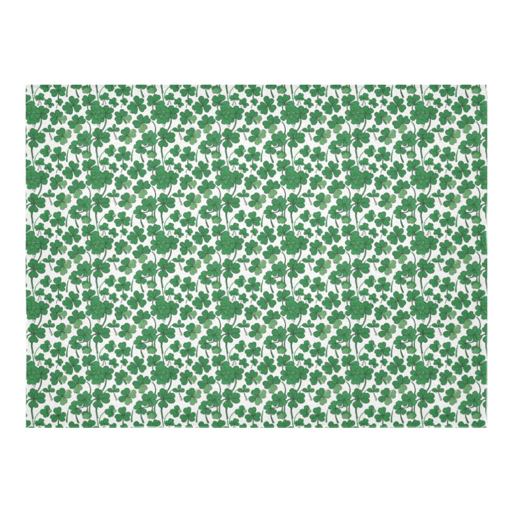 Little clovers Polyester Tablecloth Polyester Tablecloth 70"x 52" DeRose Seasonal