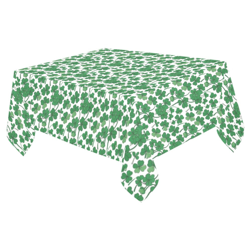 Little clovers Polyester Tablecloth Polyester Tablecloth 70"x 52" DeRose Seasonal