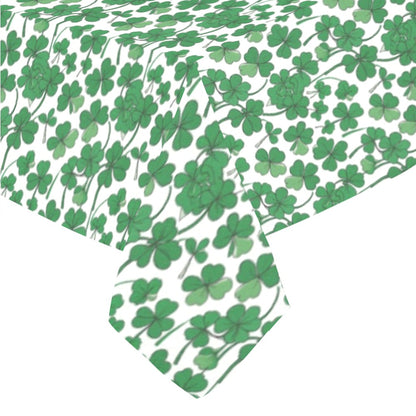 Little clovers Polyester Tablecloth Polyester Tablecloth 70"x 52" DeRose Seasonal