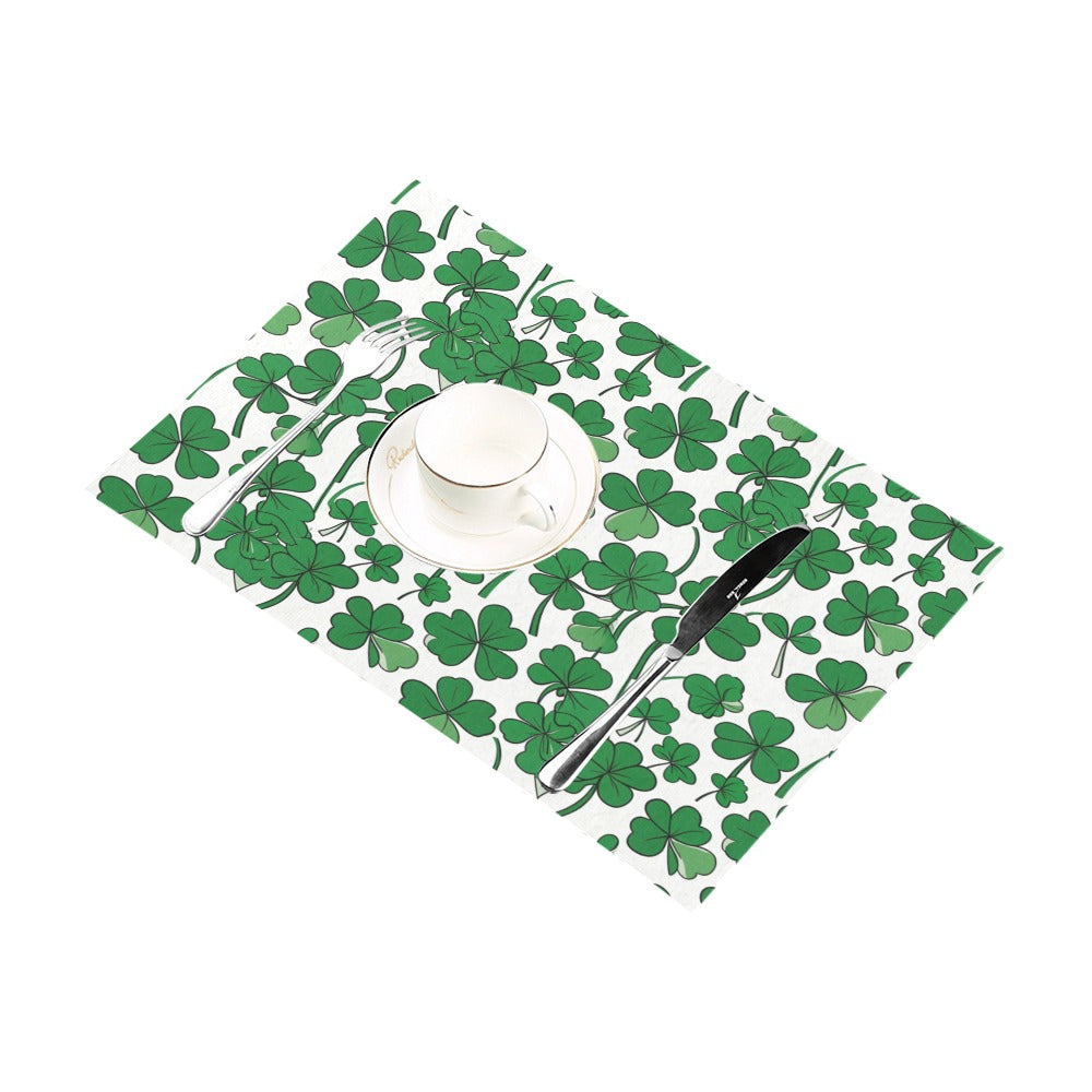 Little clovers Table Placemat (set of 6) Placemats 12" x 18" (Set of 6) DeRose Seasonal