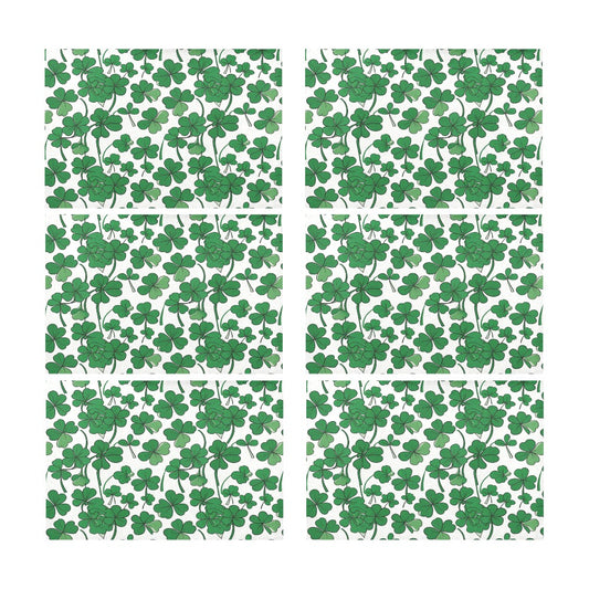 Little clovers Table Placemat (set of 6) Placemats 12" x 18" (Set of 6) DeRose Seasonal