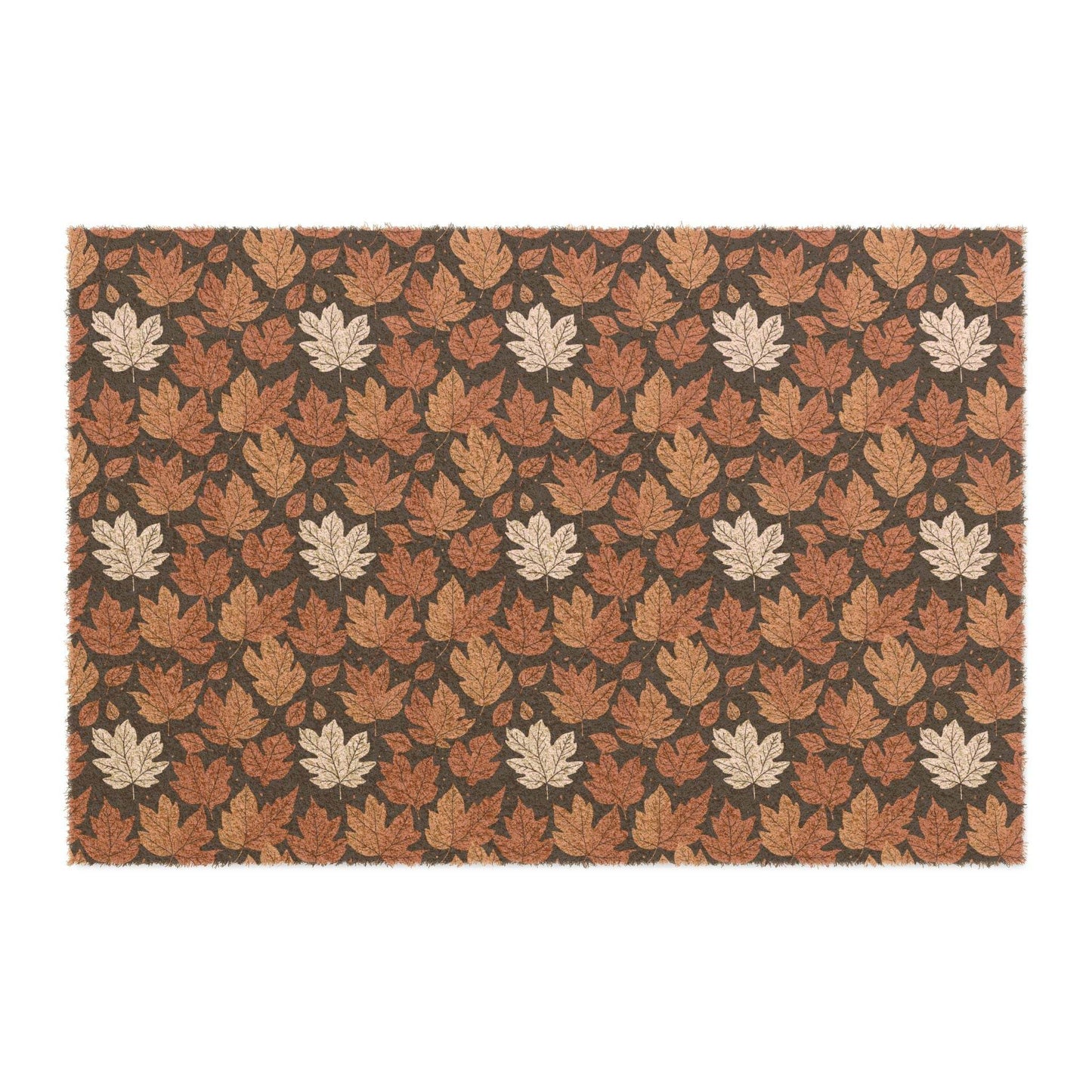 Brown Maple Leaf Fall Season Doormat - DeRose Seasonal