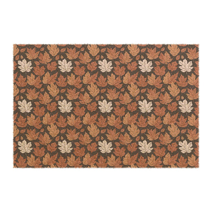 Brown Maple Leaf Fall Season Doormat - DeRose Seasonal