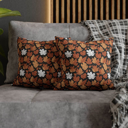 Maple Leaf Spun Polyester Square Pillowcase - DeRose Seasonal