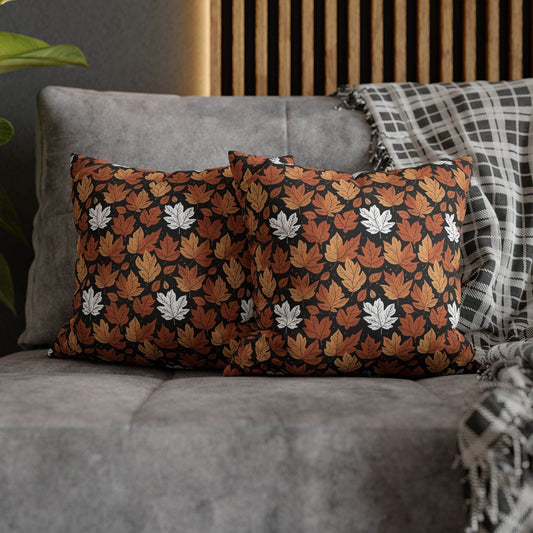 Maple Leaf Spun Polyester Square Pillowcase - DeRose Seasonal