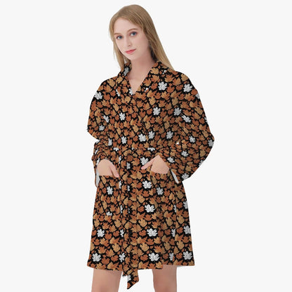 Maple Leaf Women's Loose-fitting Bathrobe - DeRose Seasonal