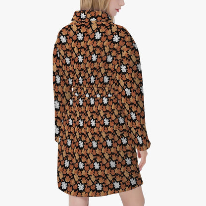 Maple Leaf Women's Loose-fitting Bathrobe - DeRose Seasonal