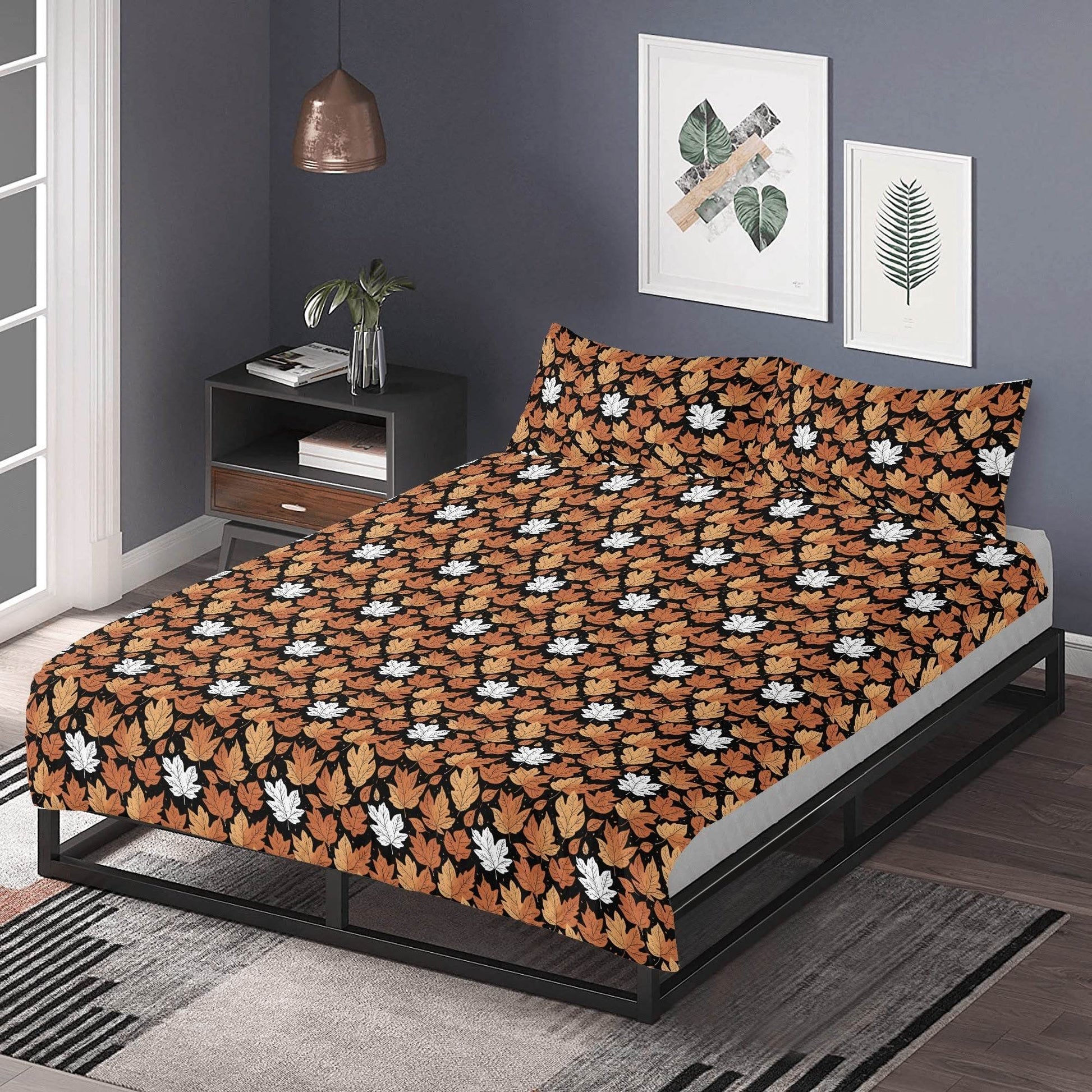 Maple Leaves 3 Pcs Beddings - DeRose Seasonal