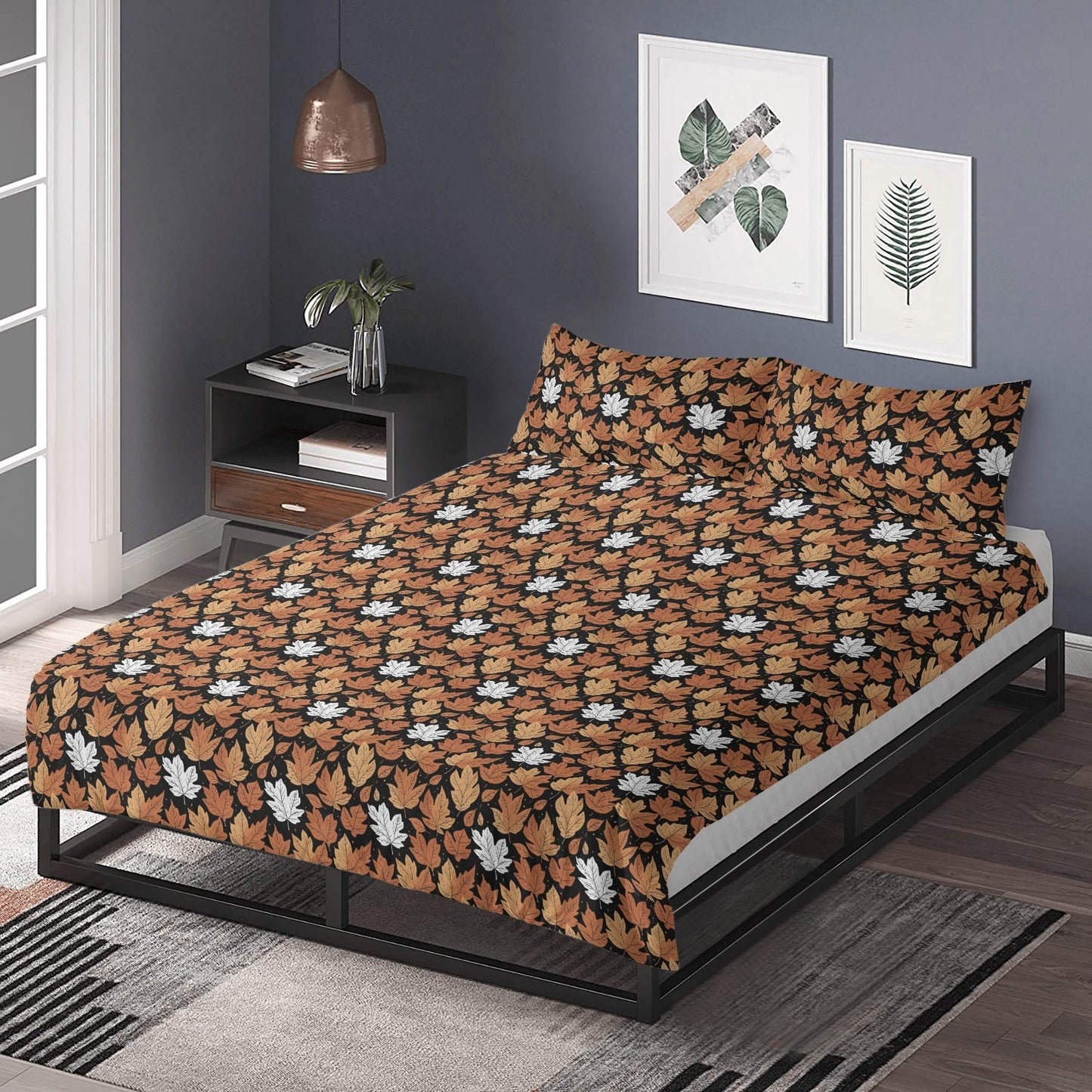 Maple Leaves 3 Pcs Beddings - DeRose Seasonal